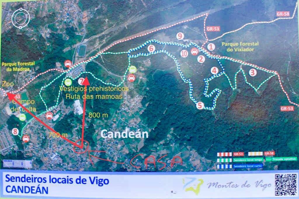 Tranquila Casita De Invitados En Vigo Con Chimenea Kültér fotó